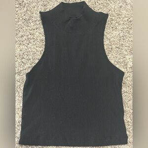 Aeropostale Black Ribbed Crop Top